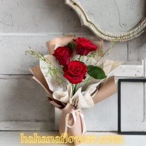 Bó Hoa Hồng Đỏ 3 bông