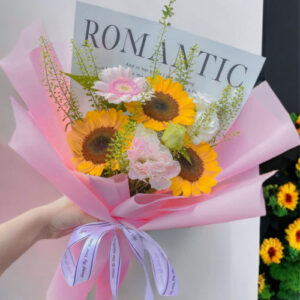 Bó Hướng Dương 3 bông mix